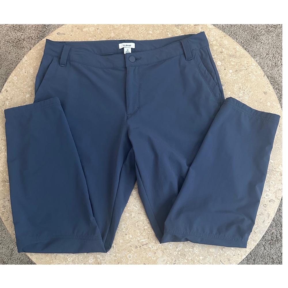 LLBean Women's Explorer Hiking Outdoor pants Size 12 Reg Blue Straight Leg‎